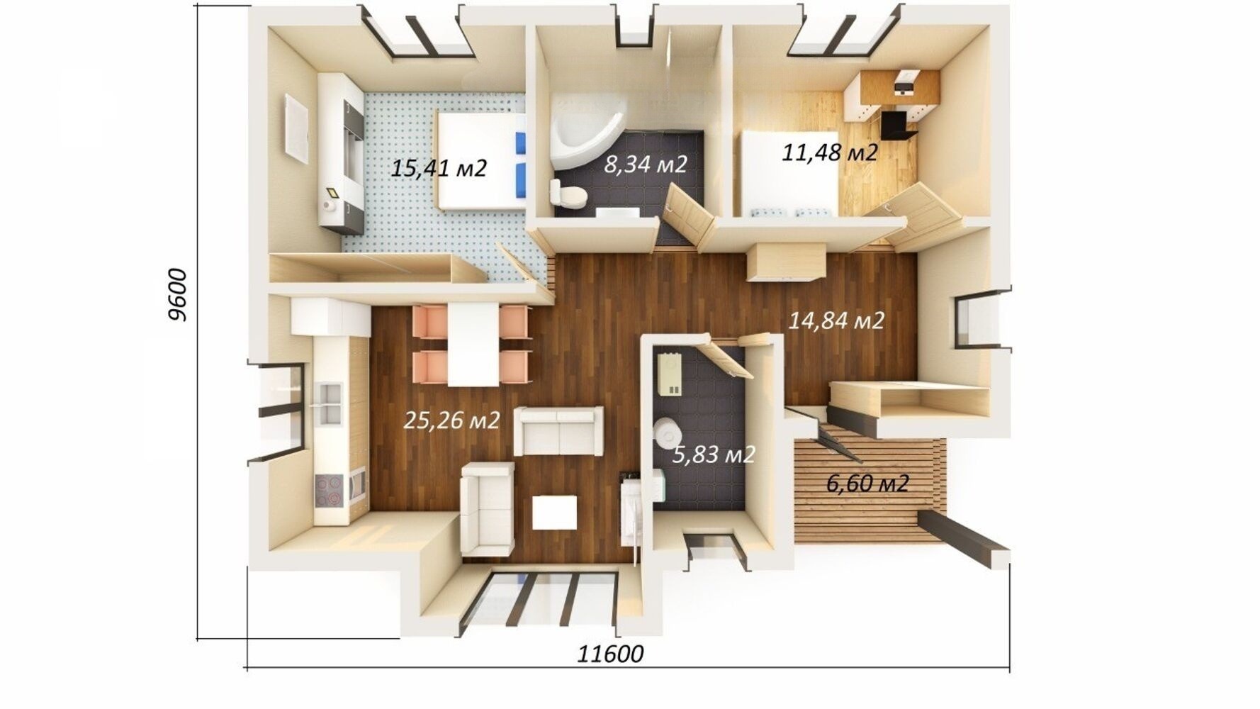 Продам дом, 3 комнаты, 85 м², этажей: 1, участок: 4,99 сотки в собственности